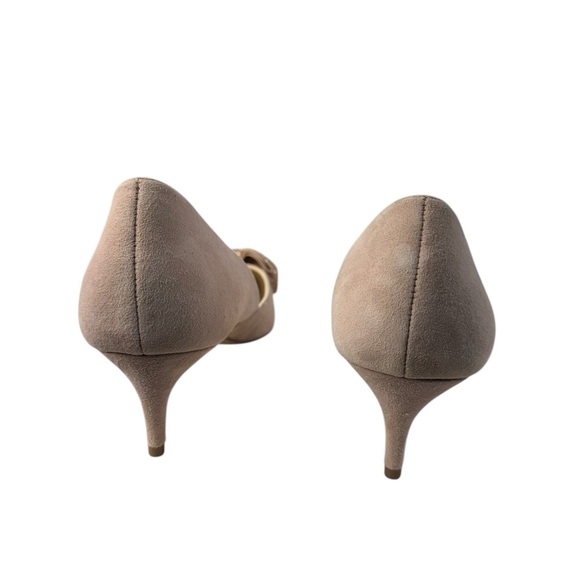 Ann Taylor Mauve Pink Crystal Bow Heels Pump size 9.5 NWOT - Picture 6 of 7